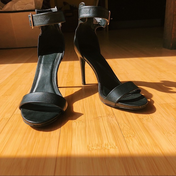 Xhilaration Shoes - Black open toe ankle strap heels